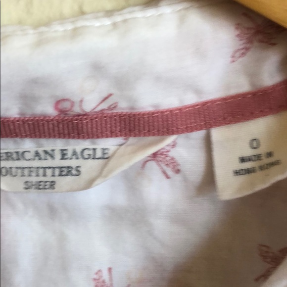 American Eagle Outfitters Sheer Button Front Shirt - Picture 3 of 8